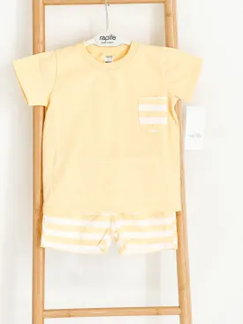 Boys Rapife Lemon Stripe Pocket Shirt and Short Set
