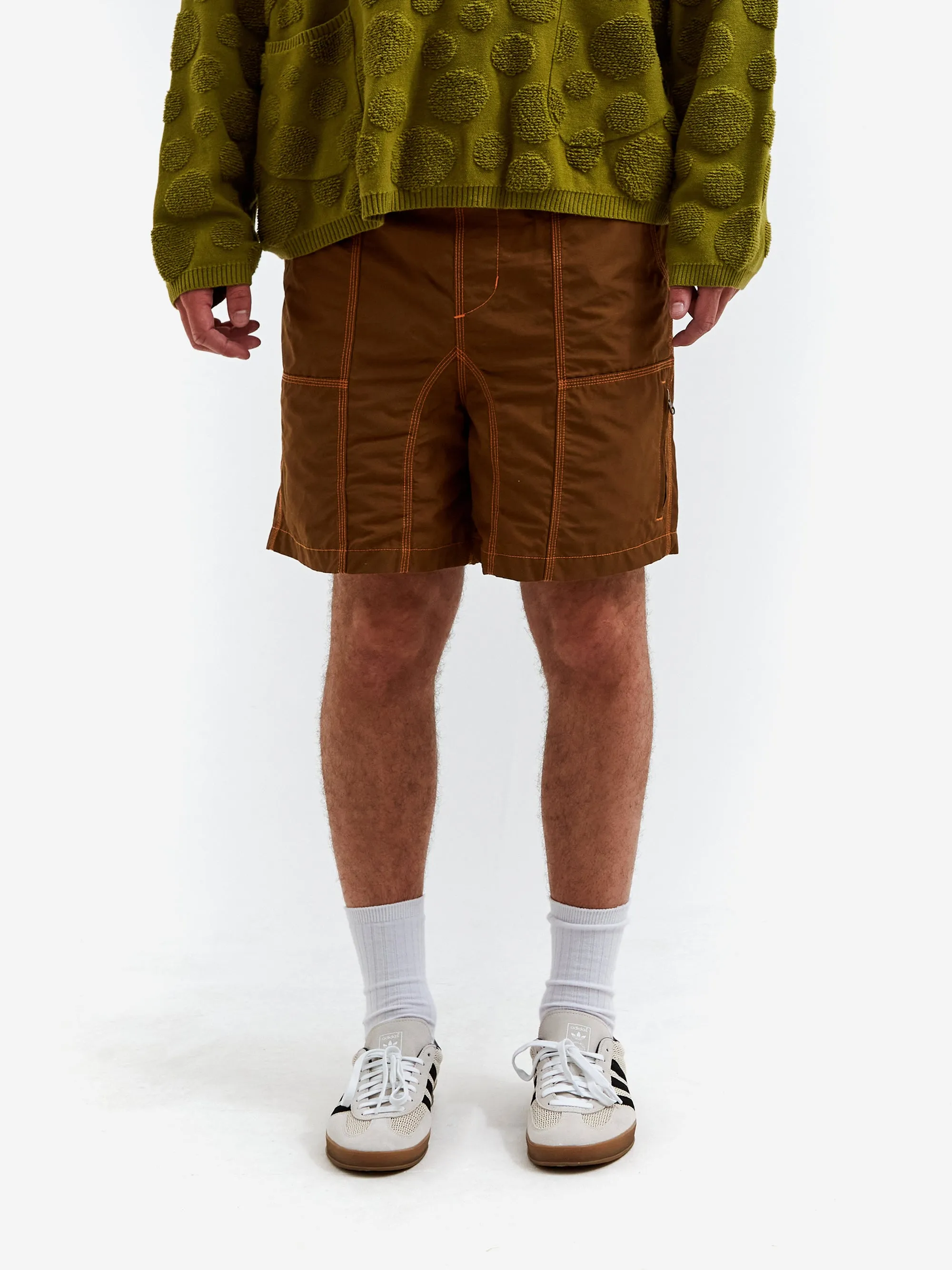 Brain Dead Triple Needle Bishop Short - Sepia