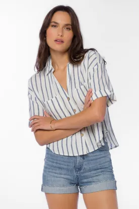 Brandon Navy Stripe Shirt