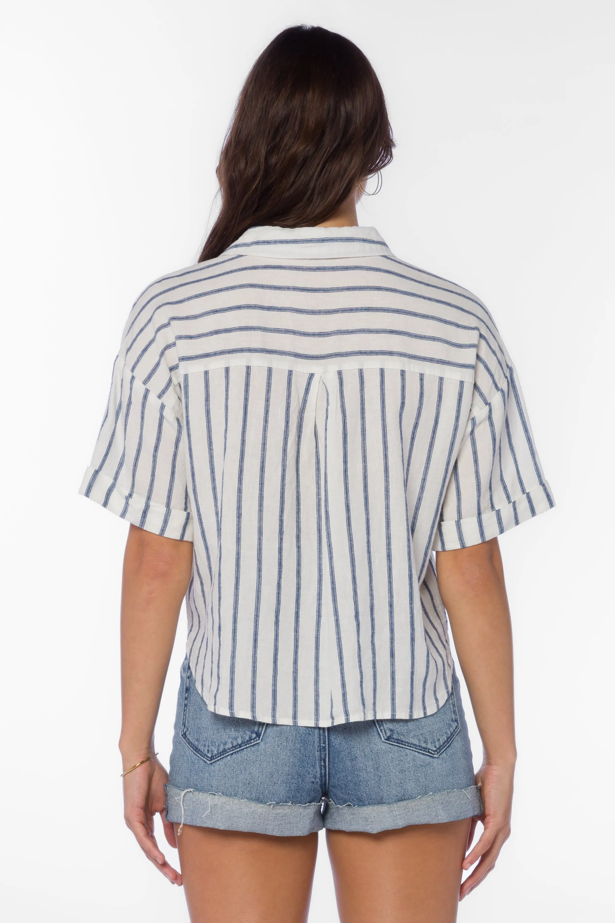 Brandon Navy Stripe Shirt