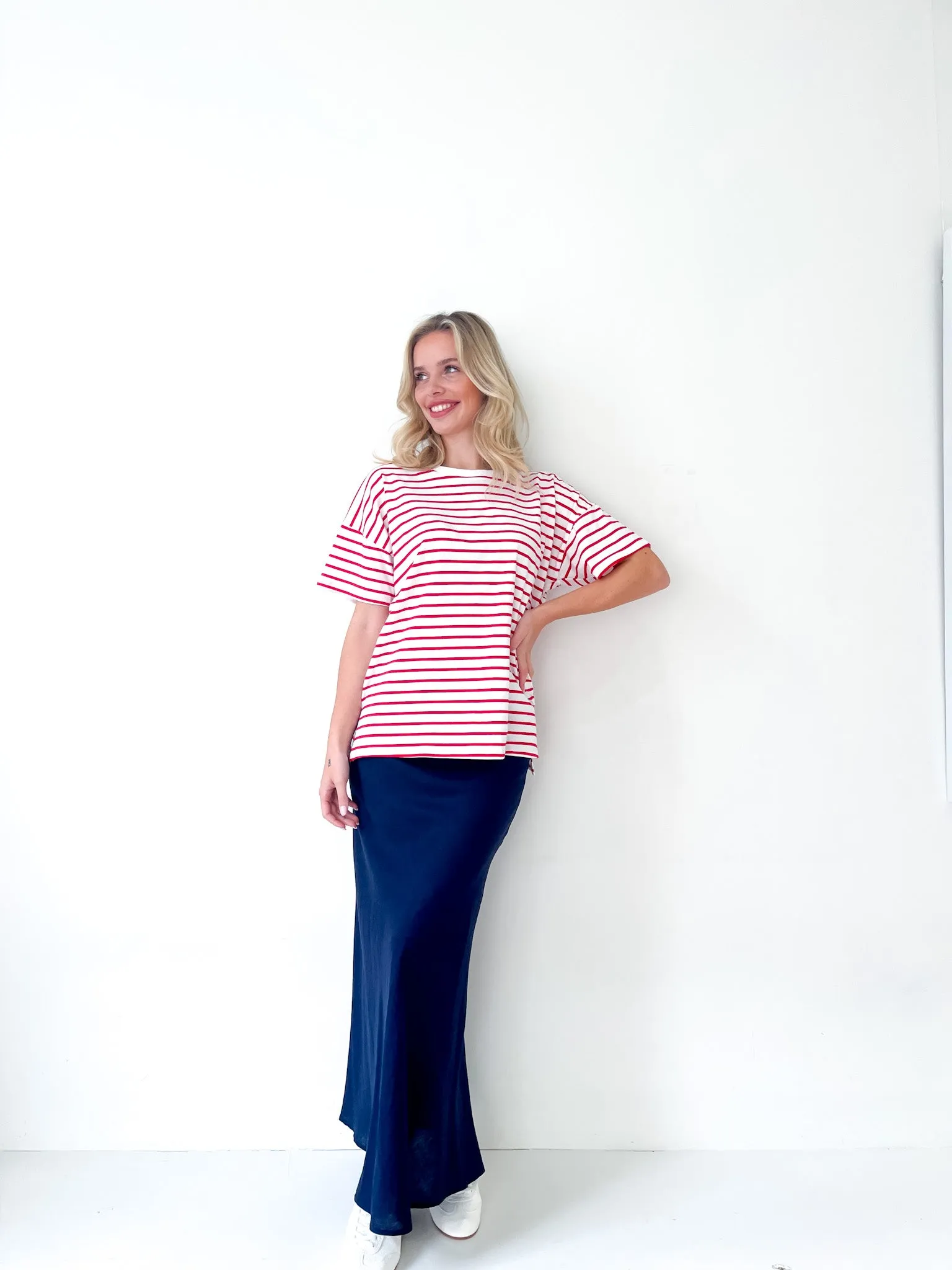 Breton Stripe Tee Red