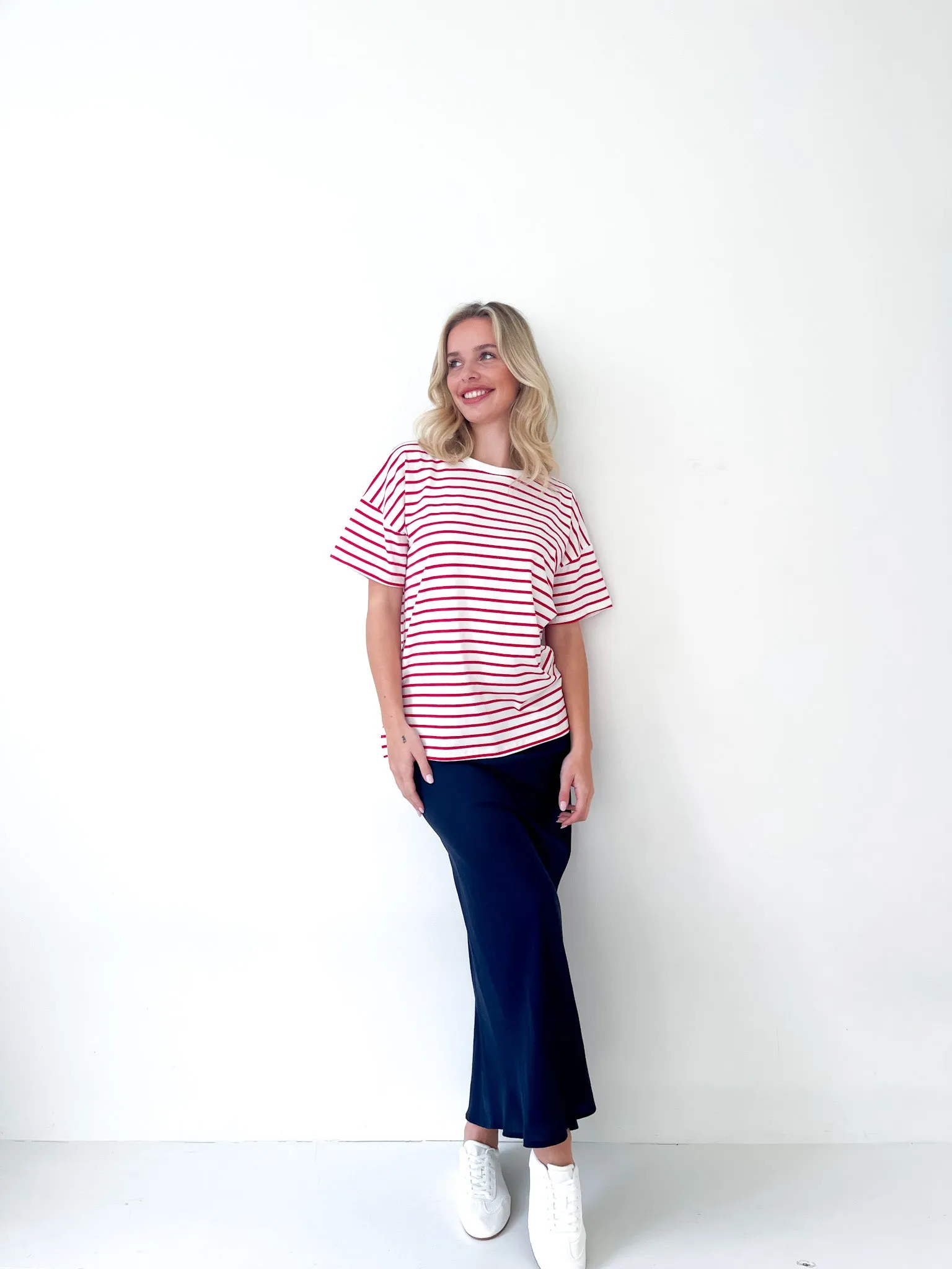 Breton Stripe Tee Red