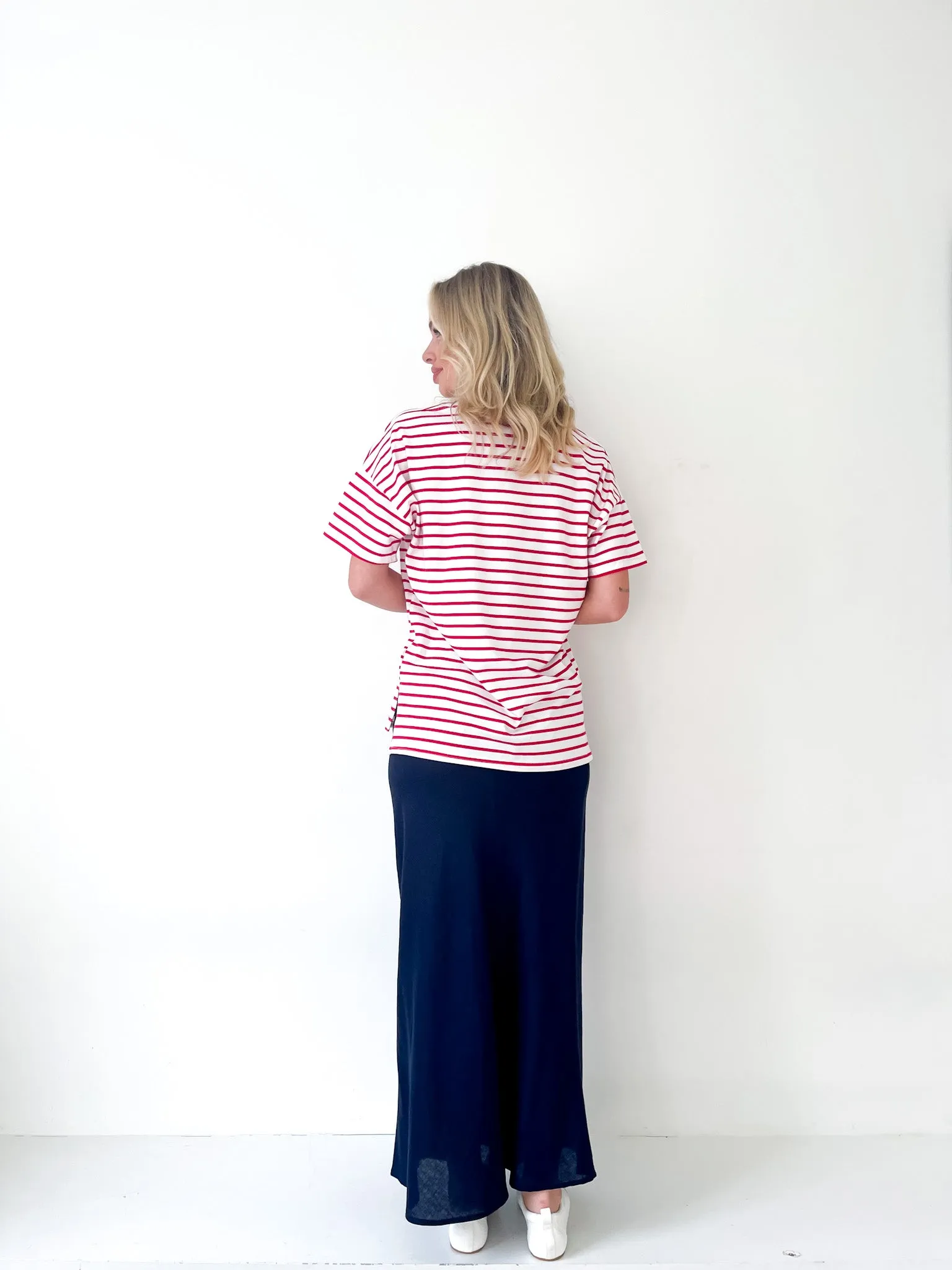 Breton Stripe Tee Red
