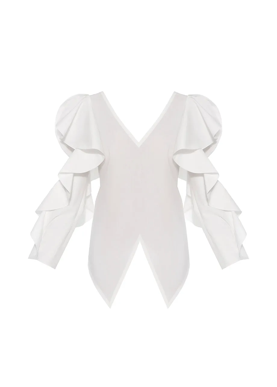 CAMELLIA FLOUNCE SHIRT