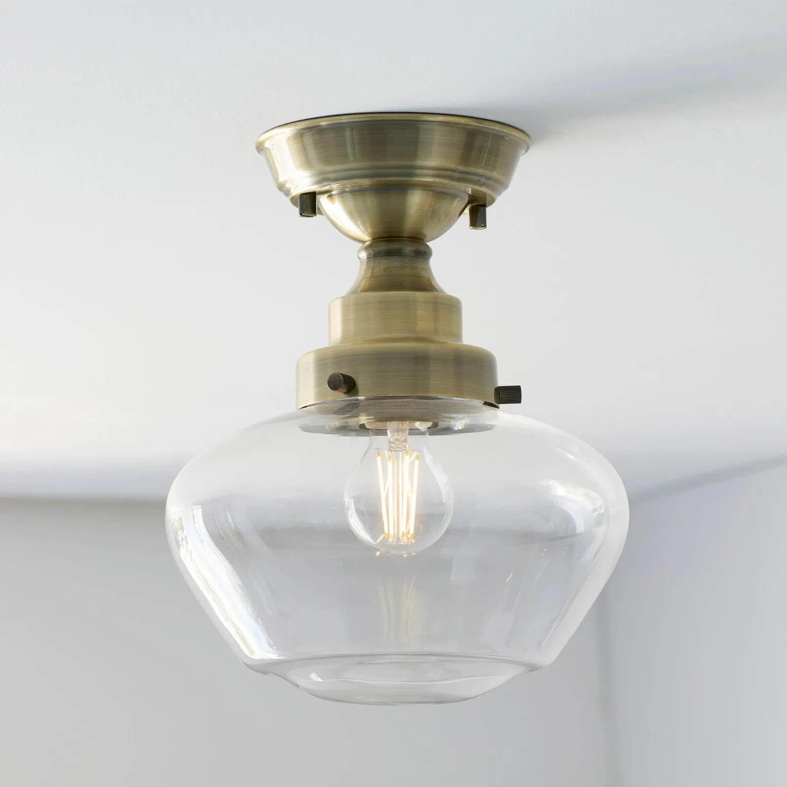 Canterbury Clear Semi Flush