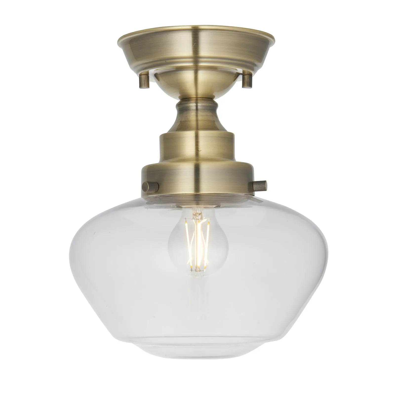 Canterbury Clear Semi Flush