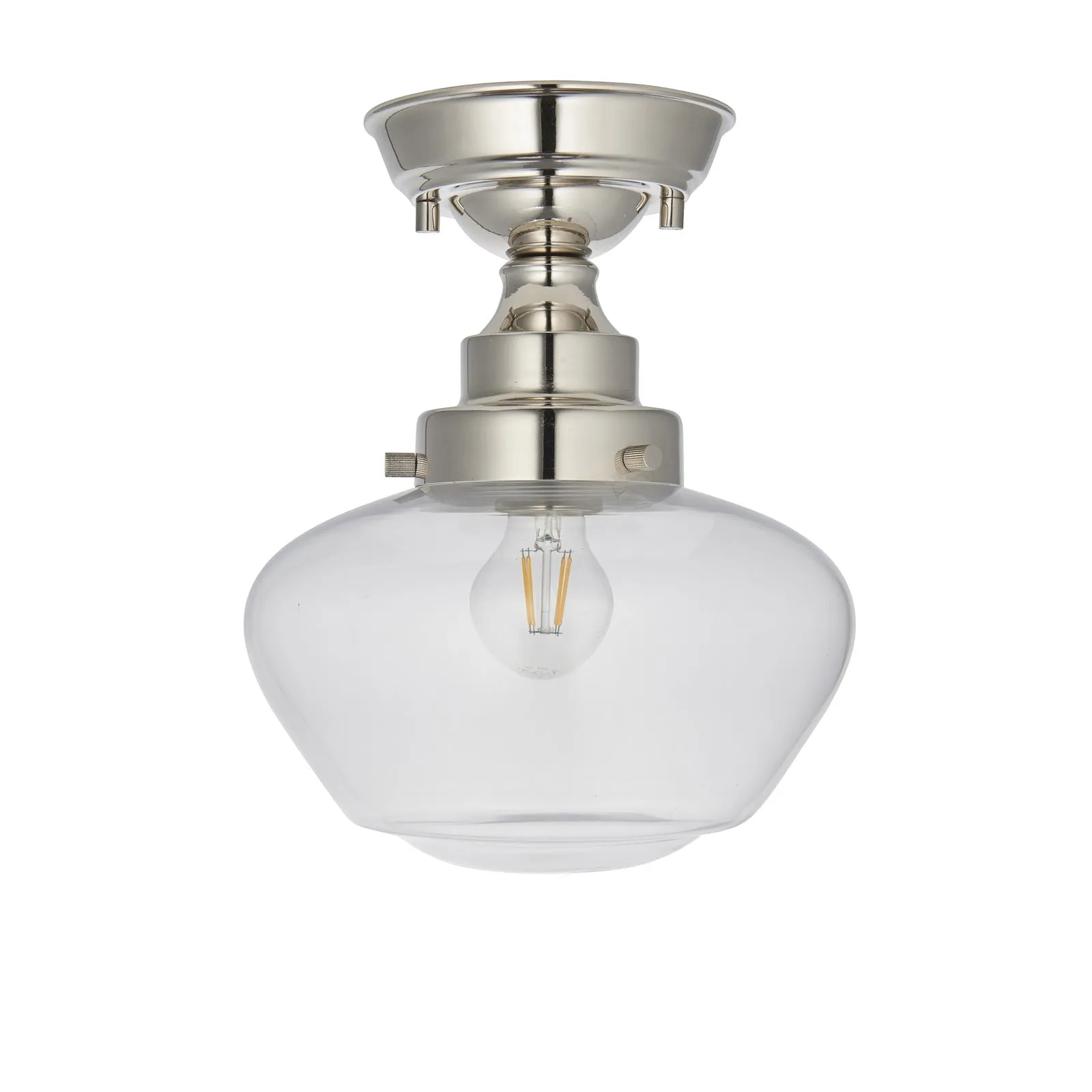 Canterbury Clear Semi Flush