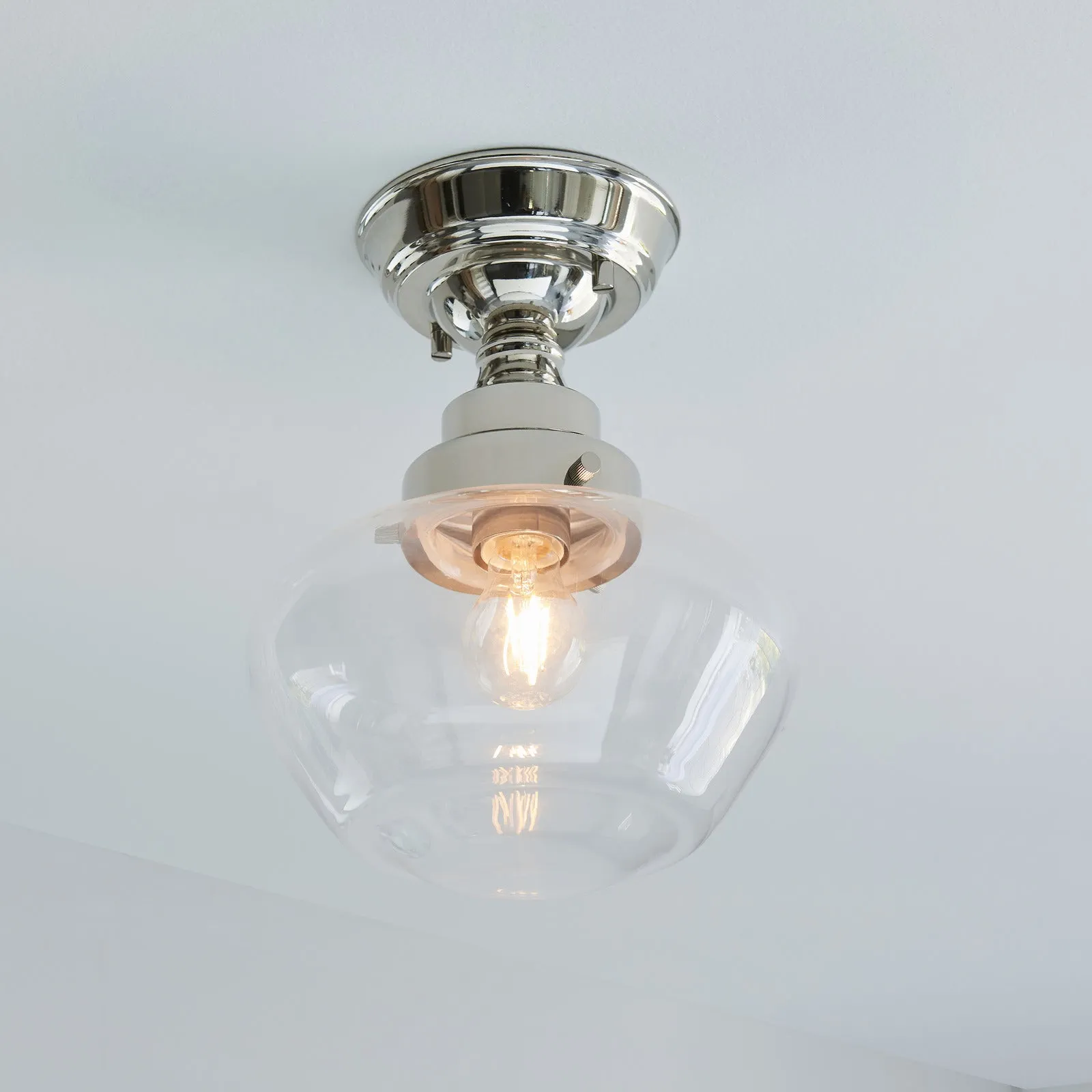 Canterbury Clear Semi Flush