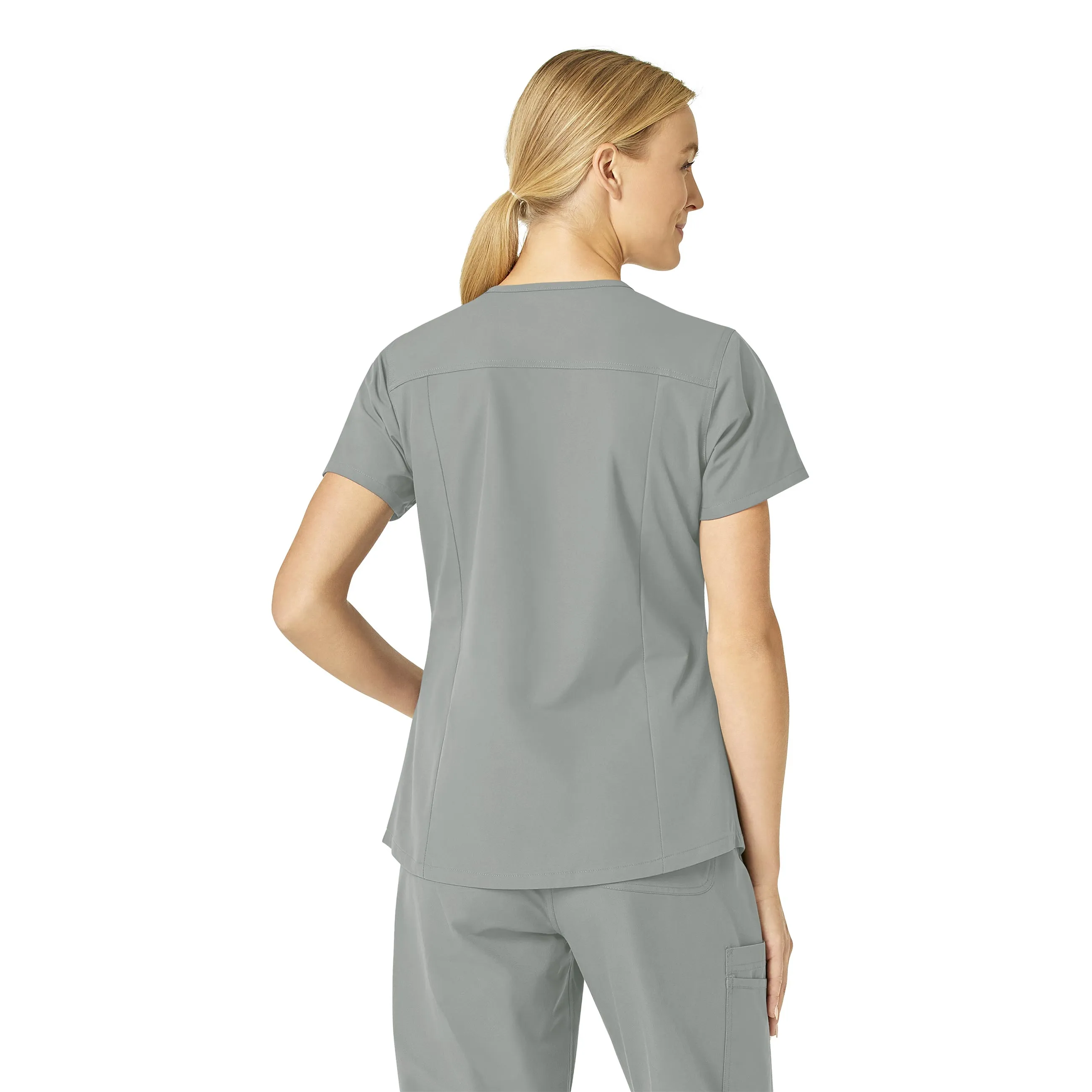 Carhartt Force Essentials Women's V-Neck Scrub Top - Grey