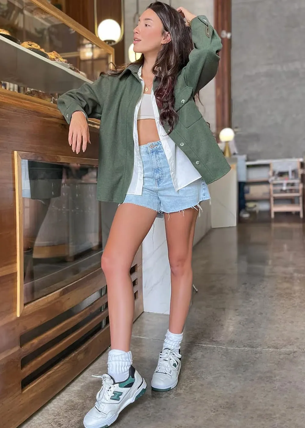 Chaqueta de paño con botones y oversized - BENEDICTA