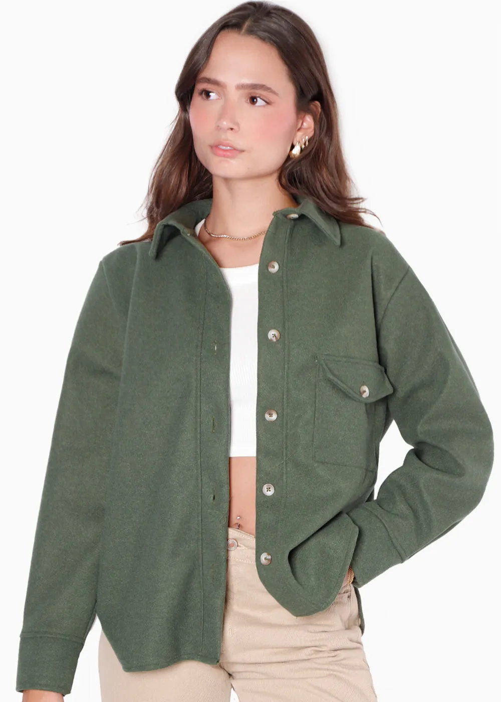 Chaqueta de paño con botones y oversized - BENEDICTA