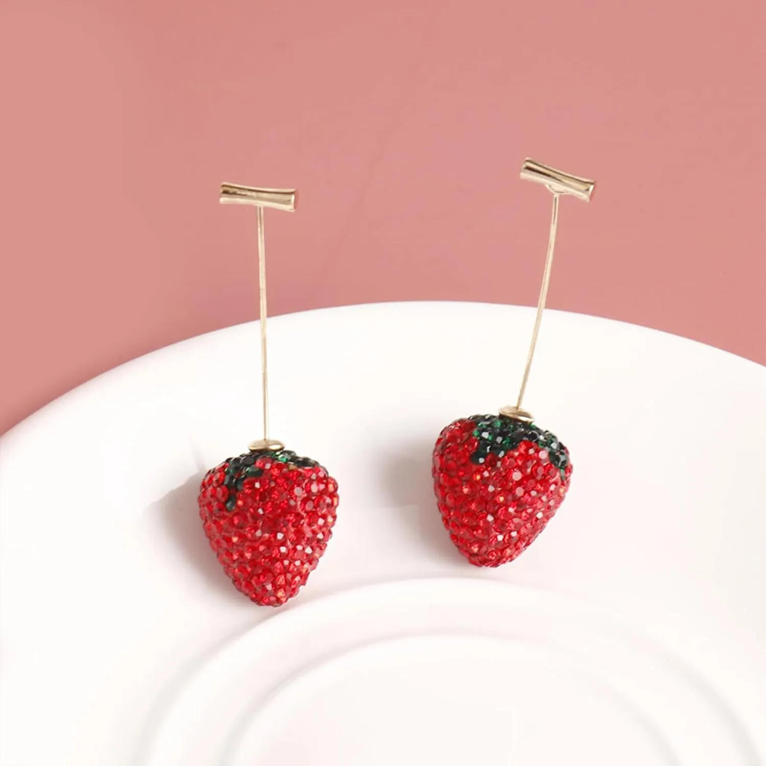 Cherry Earrings for Women Fun Fruit Drop Dangle Earrings Cute 3D Red Cherry Jewelry Unique Fruit Charm Jewelry for Women