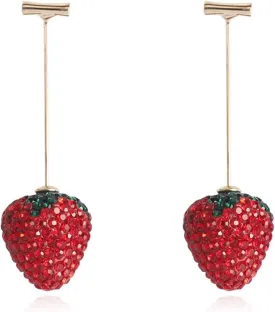 Cherry Earrings for Women Fun Fruit Drop Dangle Earrings Cute 3D Red Cherry Jewelry Unique Fruit Charm Jewelry for Women