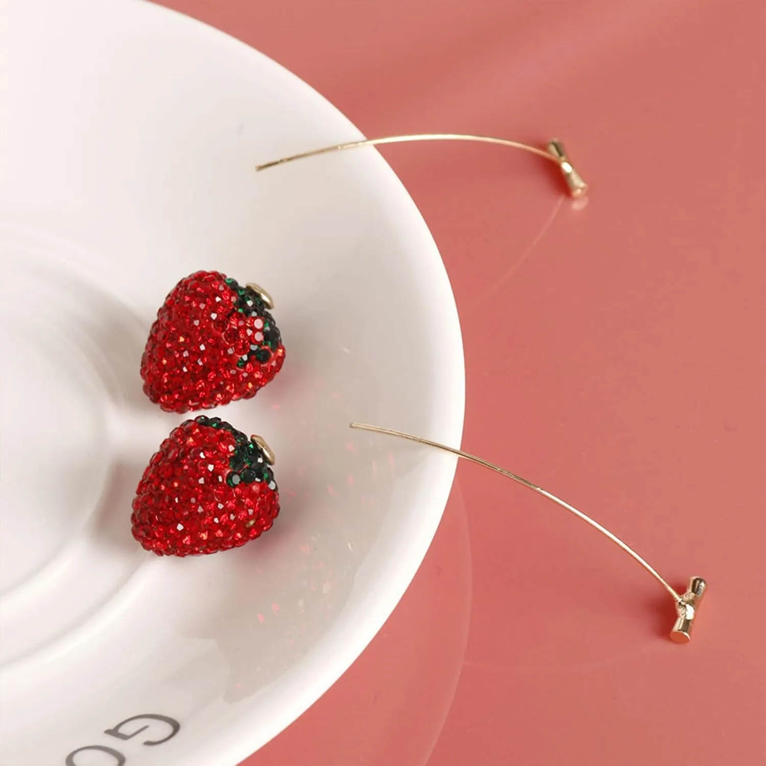 Cherry Earrings for Women Fun Fruit Drop Dangle Earrings Cute 3D Red Cherry Jewelry Unique Fruit Charm Jewelry for Women