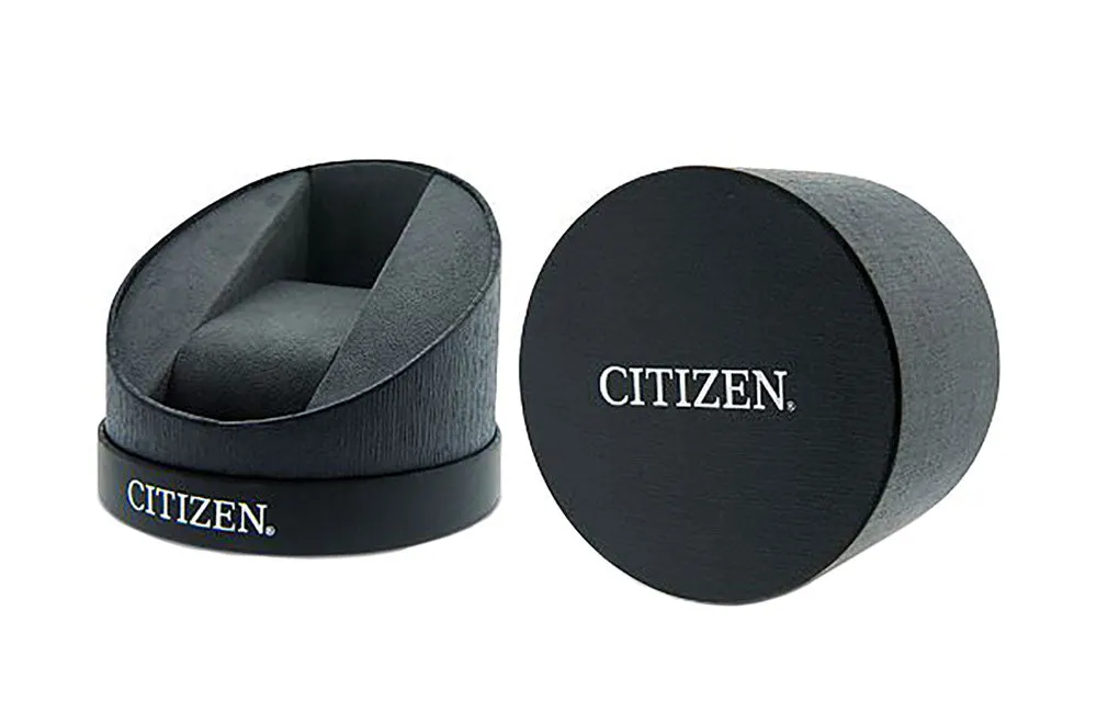 Citizen Matte Stainless Steel Cream Dial Tan Leather Strap Quartz Eco-Drive Date Mens Watch AW7040-02A