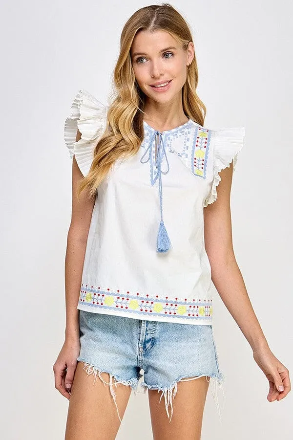 Clarice Frill Top