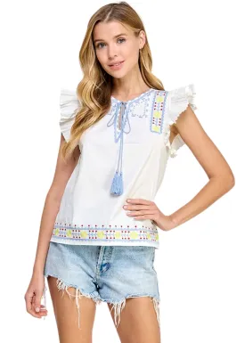 Clarice Frill Top