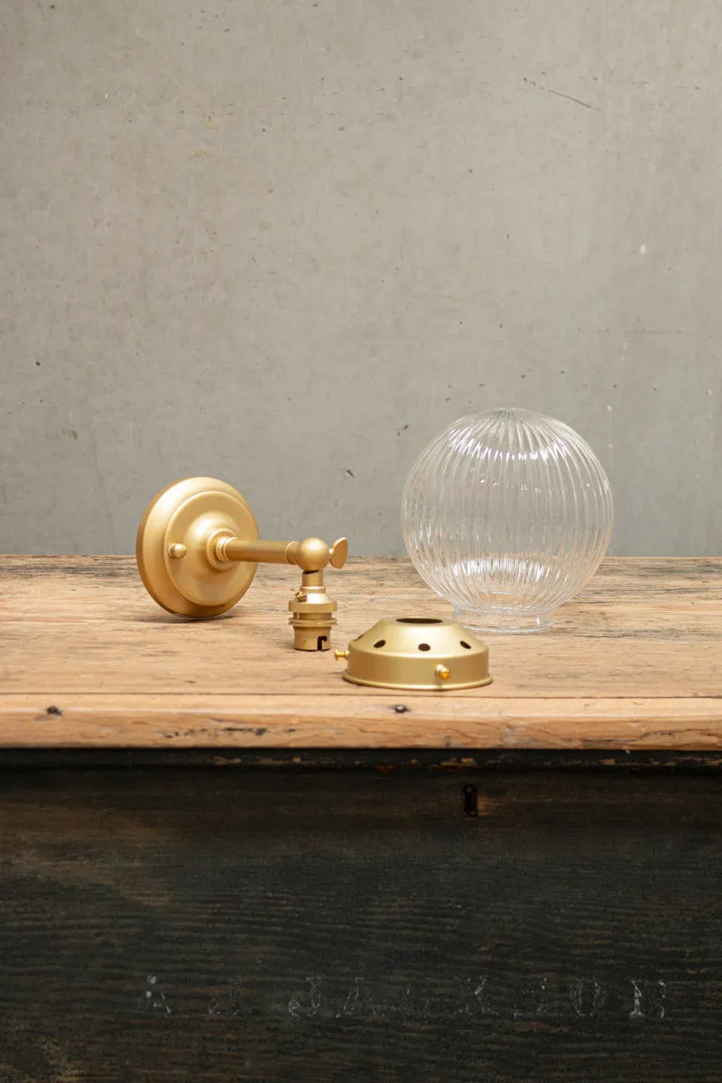 Dakota Reeded Glass Swivel Arm Wall Light