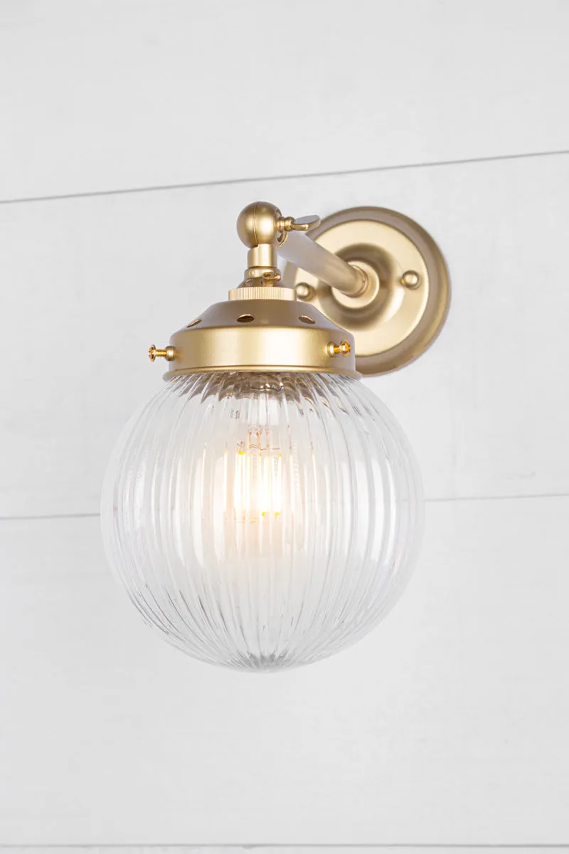 Dakota Reeded Glass Swivel Arm Wall Light