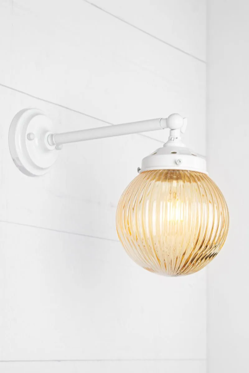 Dakota Reeded Glass Swivel Arm Wall Light