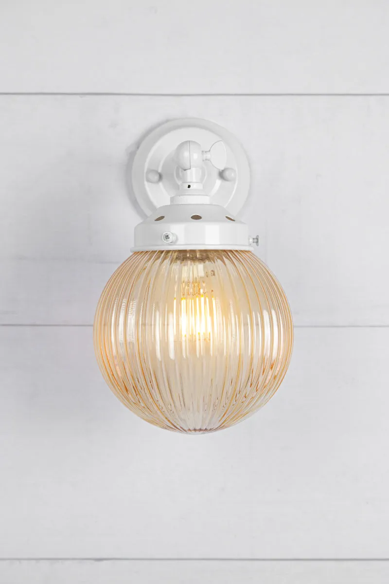 Dakota Reeded Glass Swivel Arm Wall Light