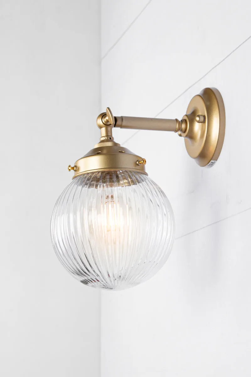 Dakota Reeded Glass Swivel Arm Wall Light