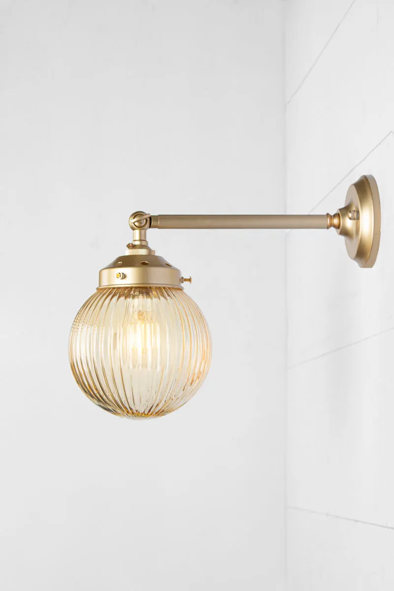 Dakota Reeded Glass Swivel Arm Wall Light