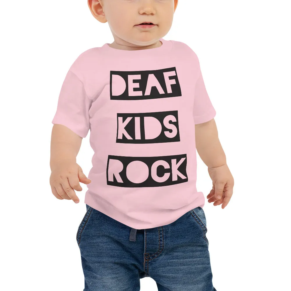 DEAF KIDS ROCK Baby Jersey Short Sleeve Tee
