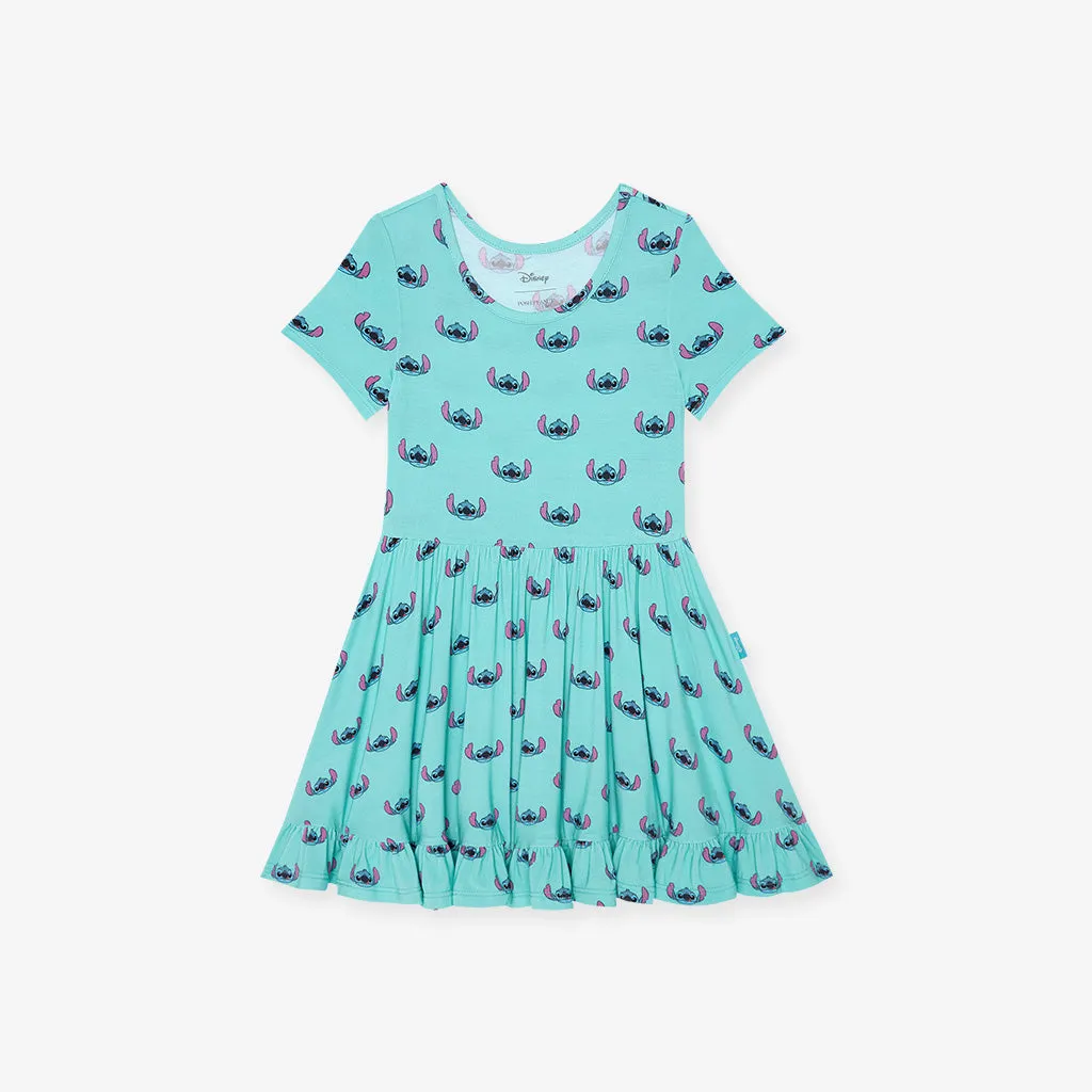 Disney Stitch Short Sleeve Ruffled Twirl Dress