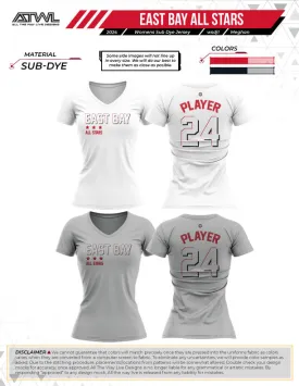 East Bay All Stars Womens Sub dye Jerseys