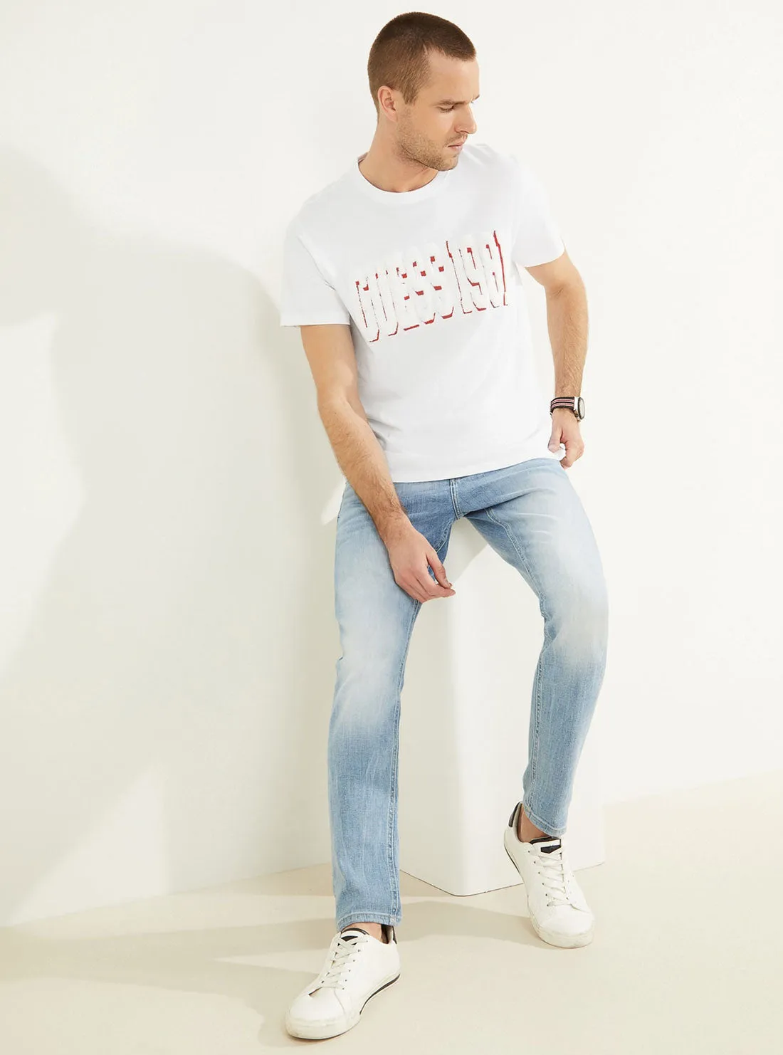 Eco White Academy Logo T-Shirt