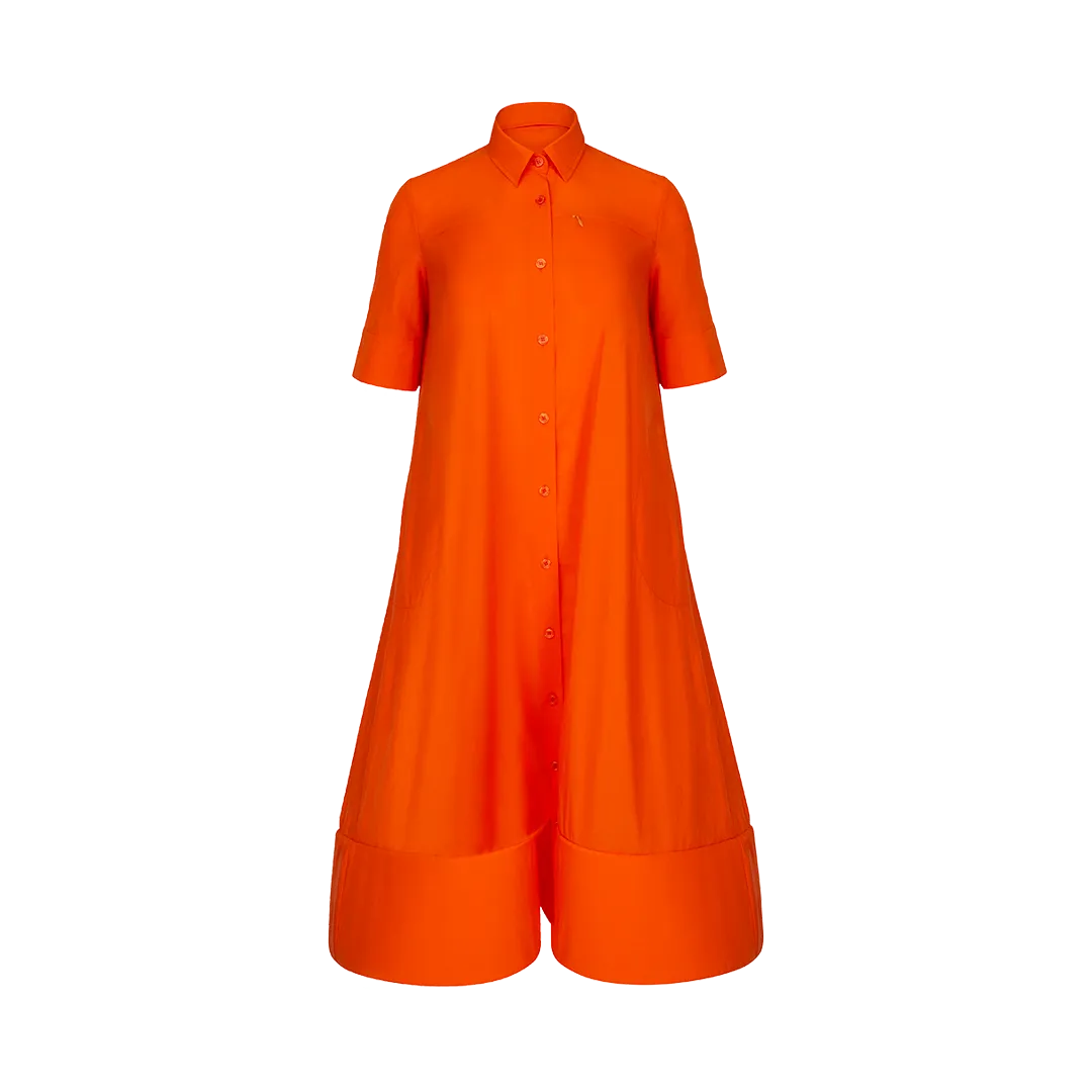 Foam Bottom Midi Shirtdress