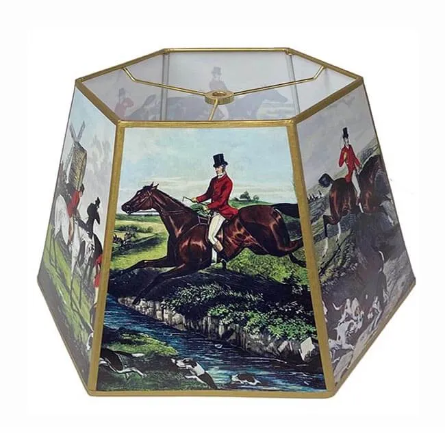 Fox Hunt Lamp Shades, 14 inch