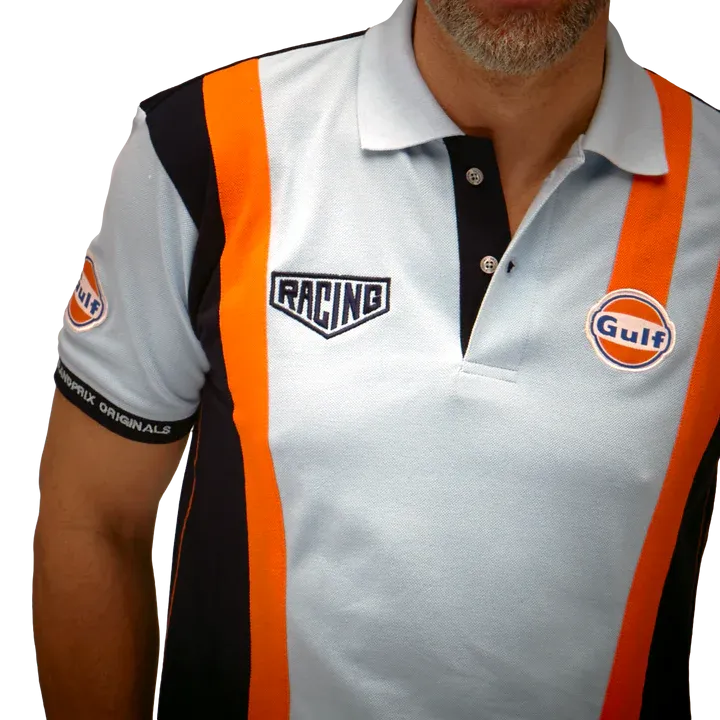 GrandPrix Originals Men's Gulf Racing Team Polo - Gulf Blue
