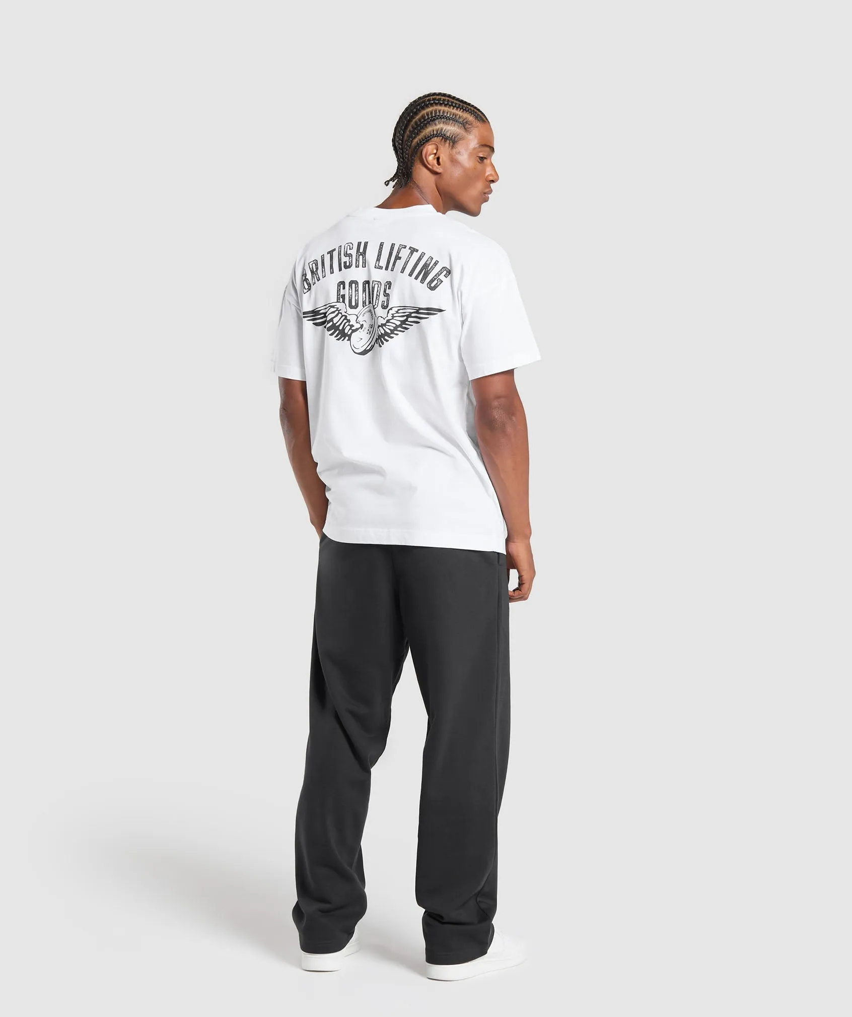 Gymshark British Lifting Goods Graphic T-Shirt - White
