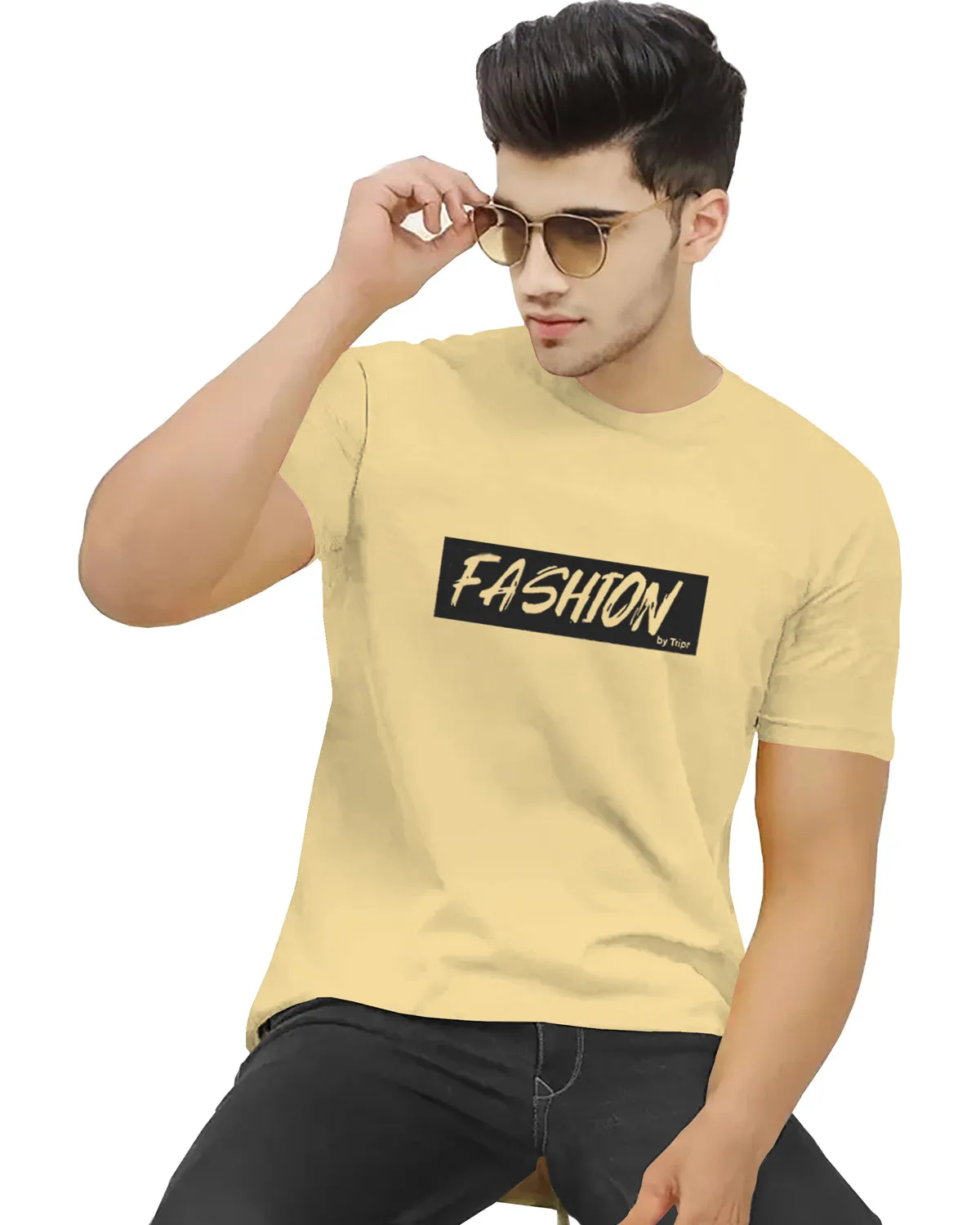 Half Sleeve Beige Colour T-Shirt