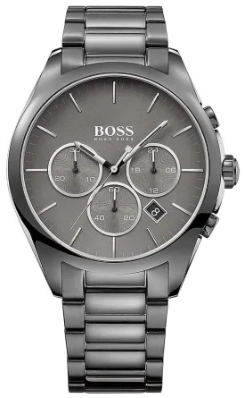 Hugo Boss Onyx Chronograph Gray Dial Date Mens Watch 1513364