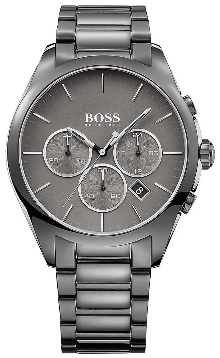 Hugo Boss Onyx Chronograph Gray Dial Date Mens Watch 1513364