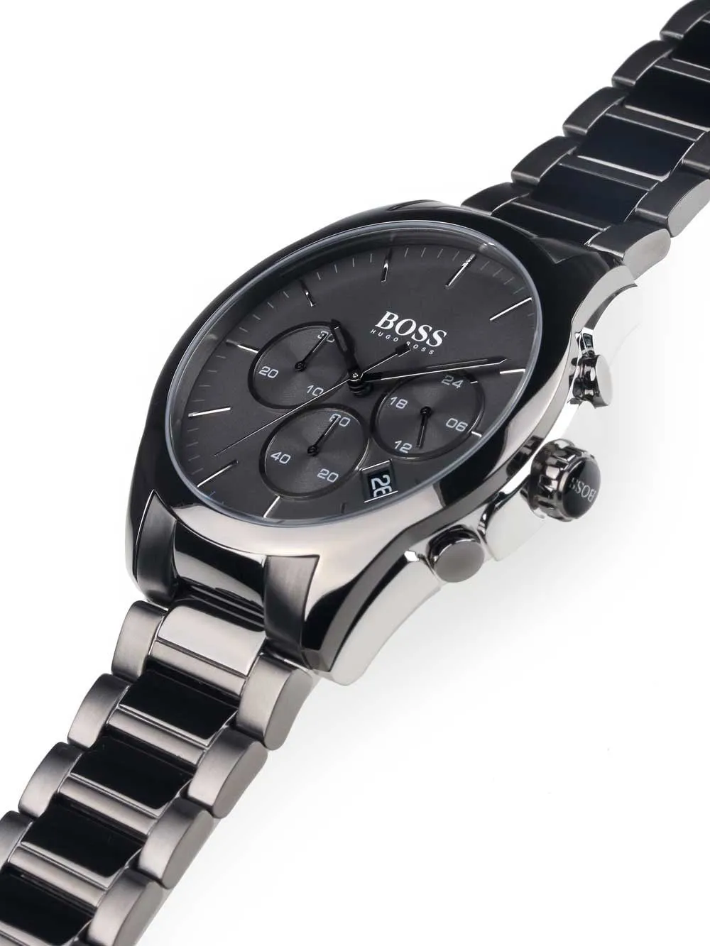 Hugo Boss Onyx Chronograph Gray Dial Date Mens Watch 1513364