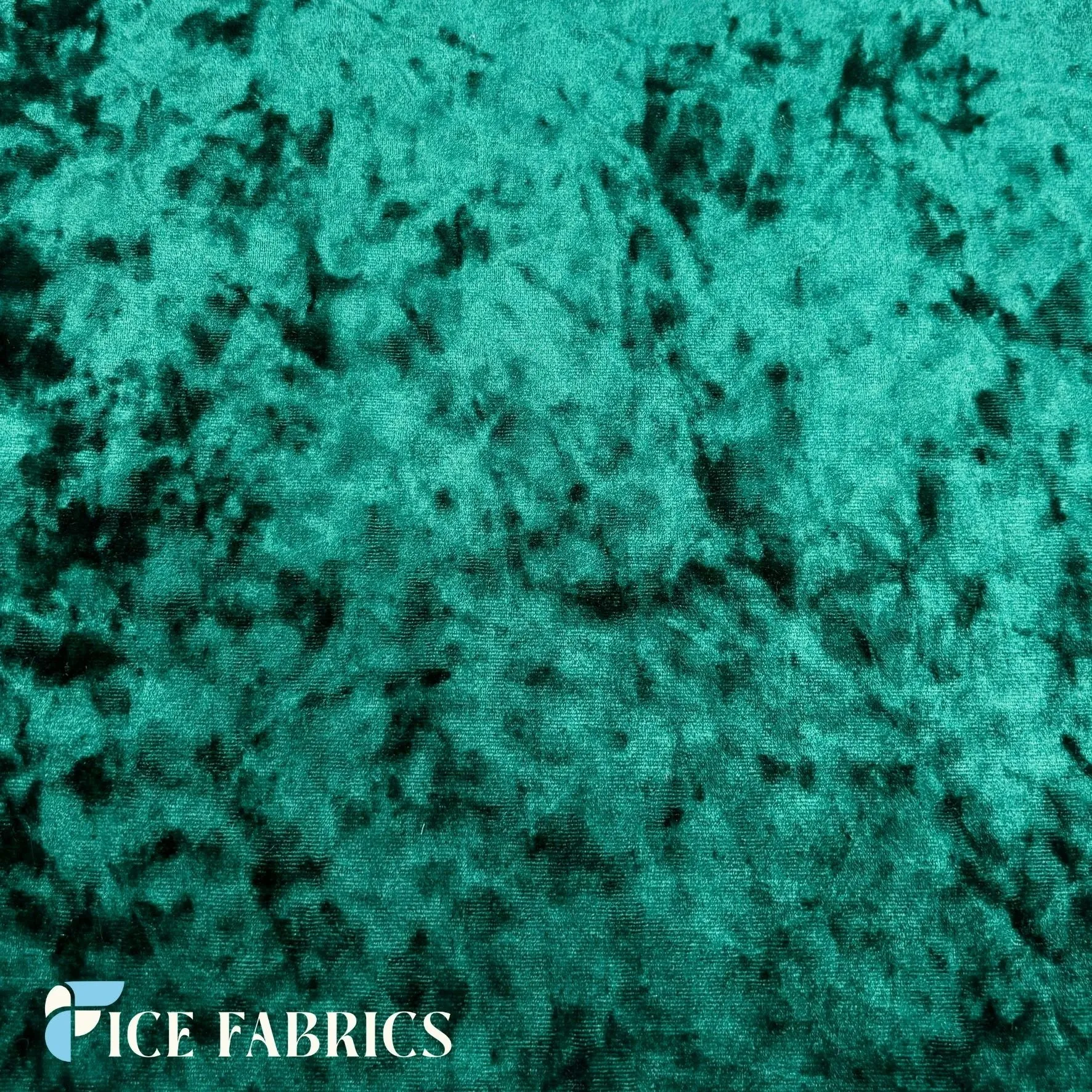 Hunter Green Stretch Crushed Velvet Fabric
