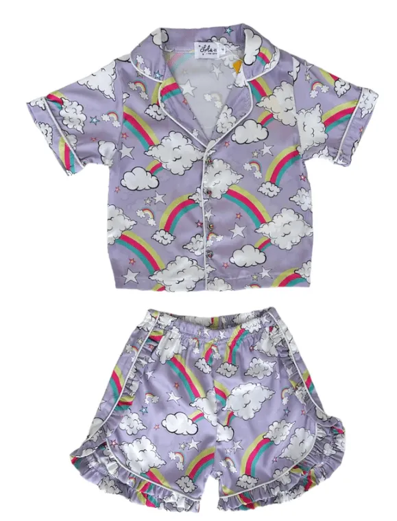 I Dream of Rainbows Silky Short Set