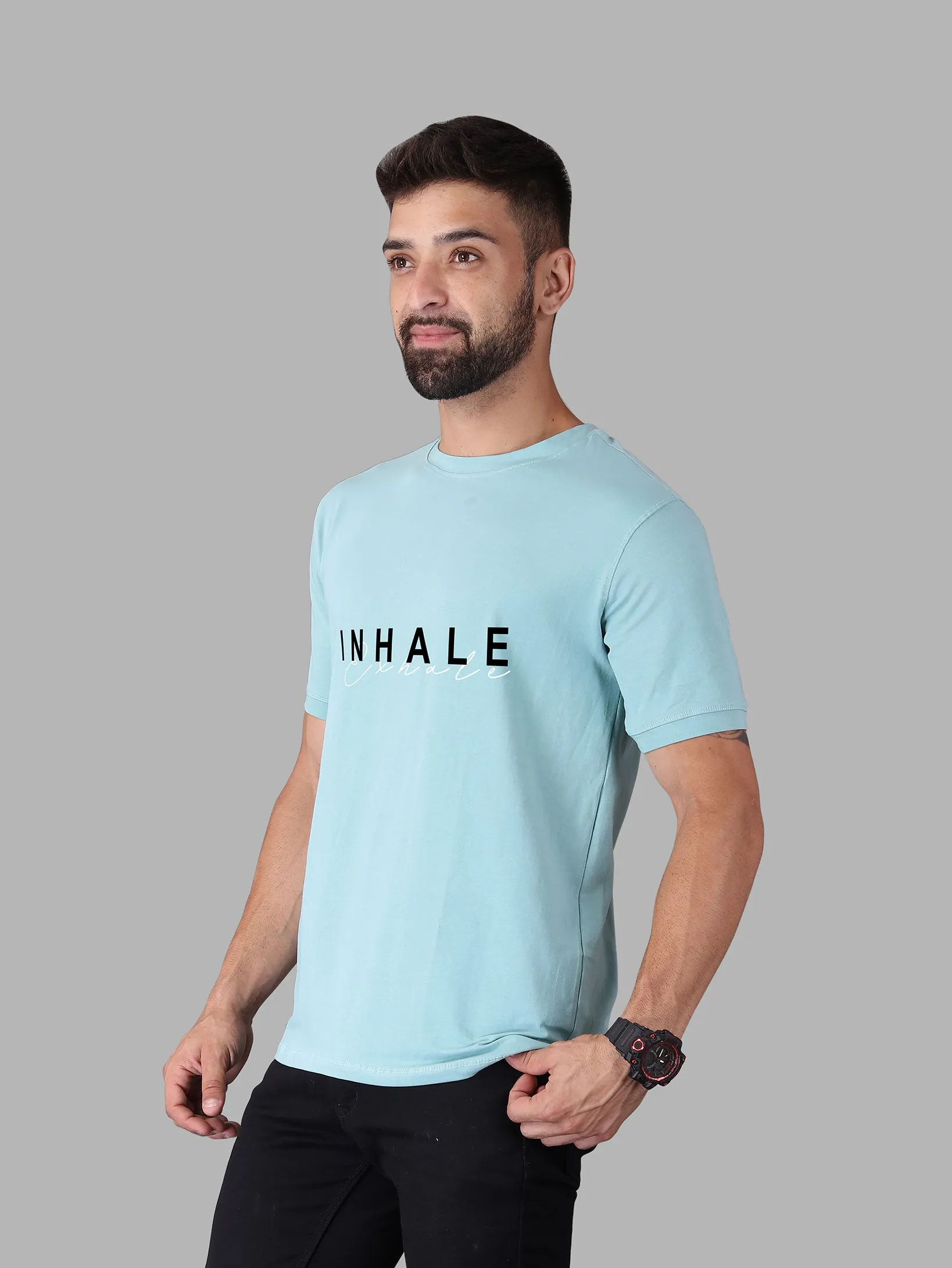 Inhale Exhale Crew Neck T-shirt
