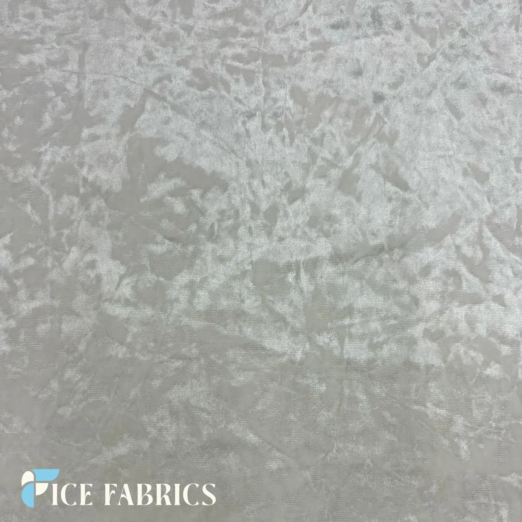 Ivory Stretch Crushed Velvet Fabric
