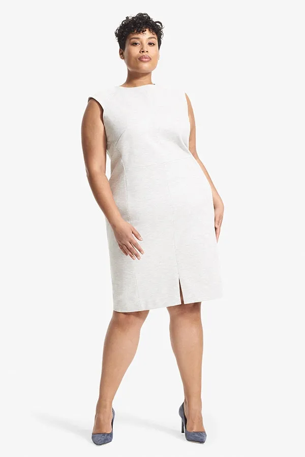 Katie Dress - Twill Ponte :: Light Heather Gray
