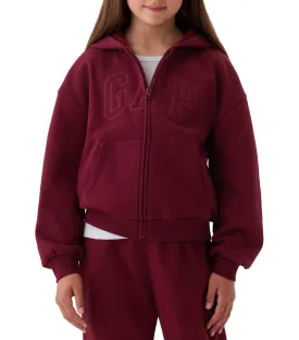 Kids Logo Zip Hoodie Red Delicious