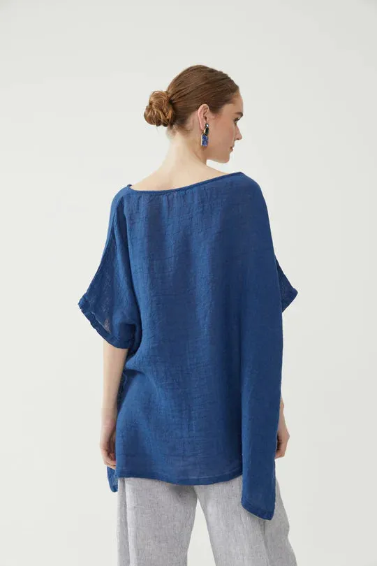 Kiitos - Linen Gauze Top - Ink