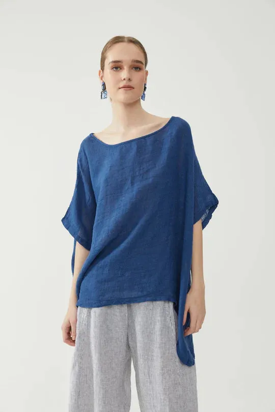 Kiitos - Linen Gauze Top - Ink