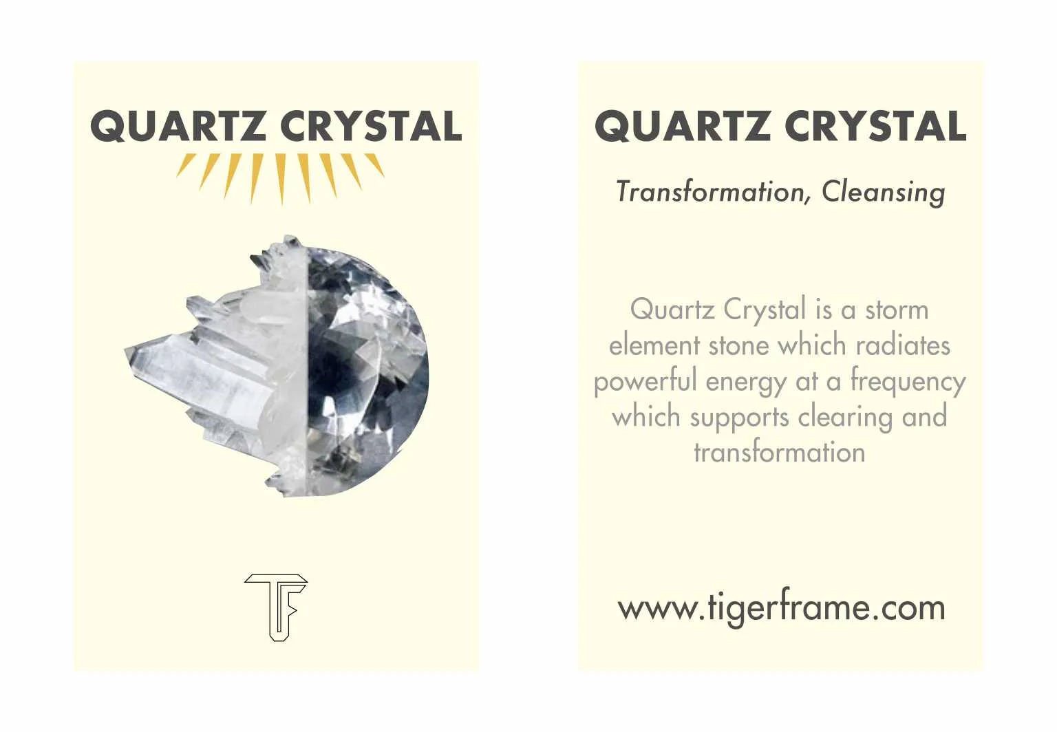 LONG CRYSTAL NECKLACE WITH CHEVRON DETAIL - QUARTZ & BLACK TOURMALINE - GOLD