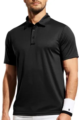 MIER Men's Quick Dry Polo Shirts Polyester Casual Collared Tennis Shirts, Moisture-Wicking, Short Sleeve