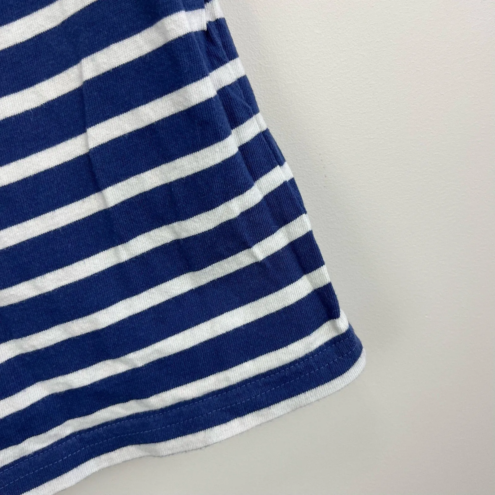 Mini Boden Breton T-Shirt Starboard Blue Rainbow 4-5